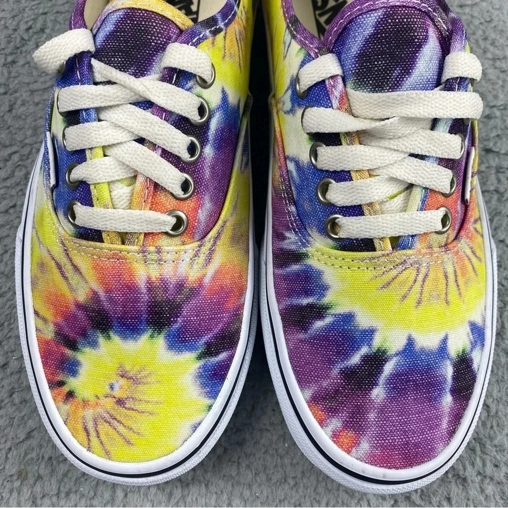 VANS SHOES Authentic Washed‎ Tie Dye True White Womens 9.5 Skate Mens 8 Lace Up - Picture 11 of 15
